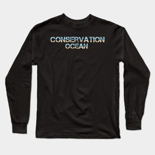 Ocean conservation t-shirt design Long Sleeve T-Shirt